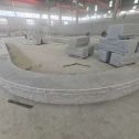 汕头 芝麻白异形坐凳，自然面光面弧形加工