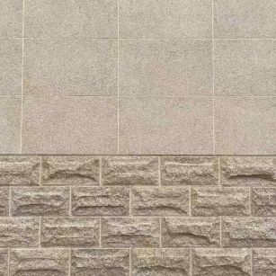 汕头 黄金麻自然面蘑菇石配荔枝面干挂