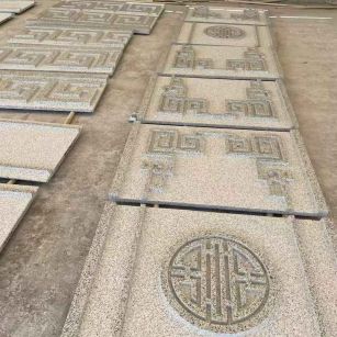 汕头 白麻花岗岩外墙立面雕刻板