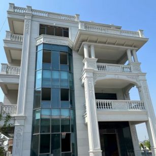 汕头 白麻花岗岩别墅外墙干挂效果展示