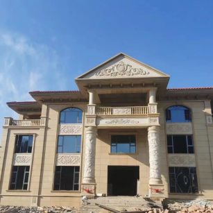 汕头 黄金麻花岗岩别墅外墙干挂