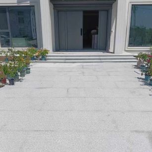 汕头 芝麻白花岗岩地铺石地面铺装