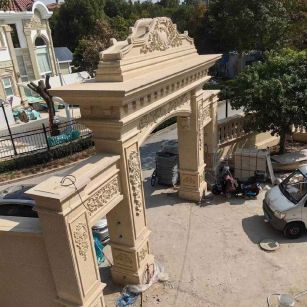 汕头 黄金麻荔枝面花岗岩别墅门楼