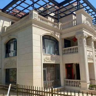 汕头 黄金麻花岗岩荔枝面别墅外墙干挂