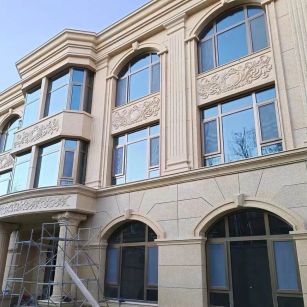 汕头 黄金麻花岗岩别墅外墙干挂