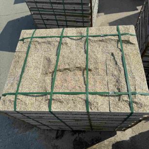 汕头 黄金麻花岗岩石材自然面蘑菇石成品