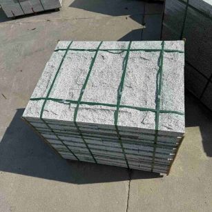 汕头 白麻花岗岩石材自然面蘑菇石成品