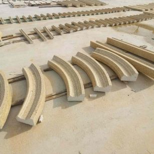 汕头 黄金麻花岗岩别墅线条