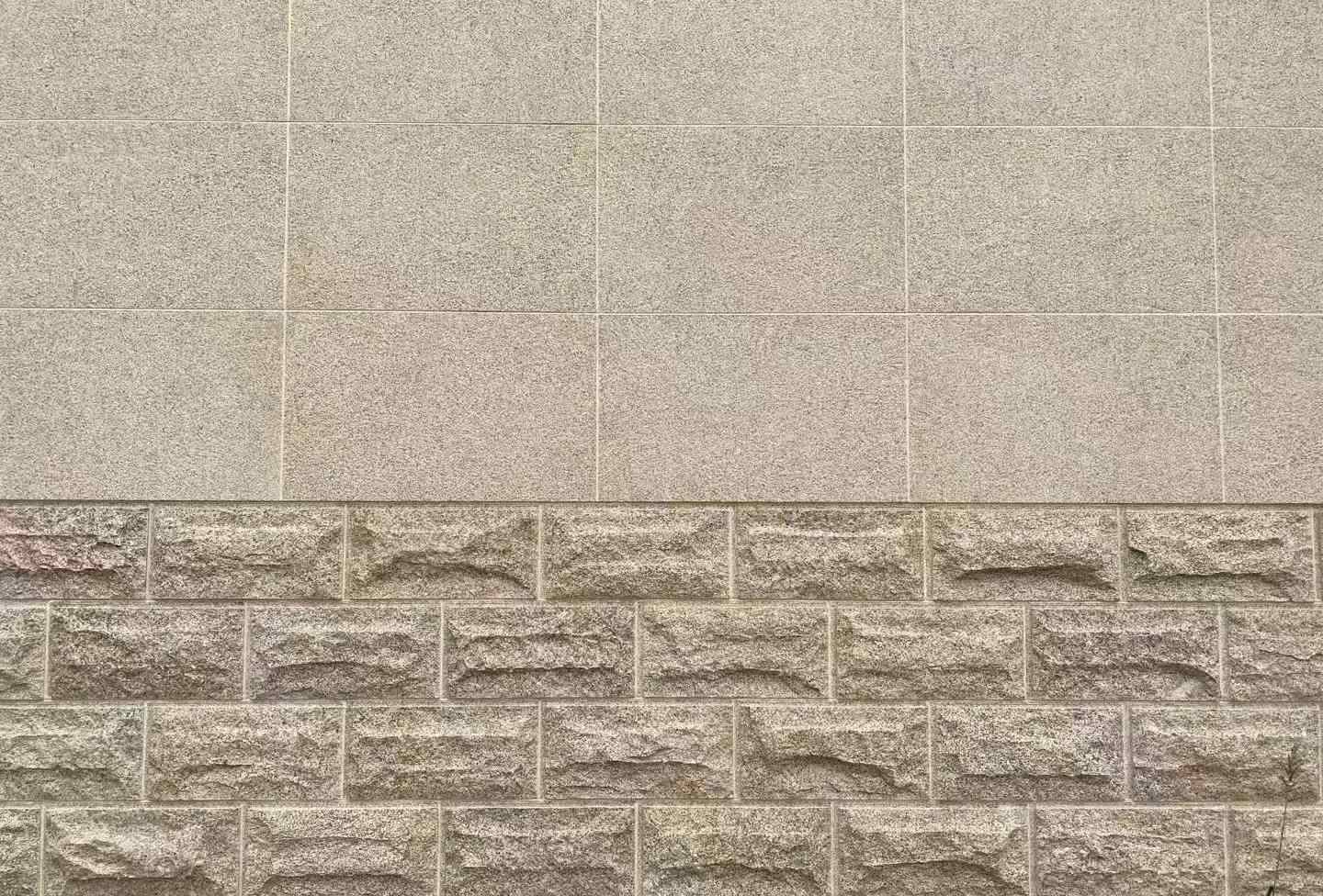 汕头 黄金麻自然面蘑菇石配荔枝面干挂