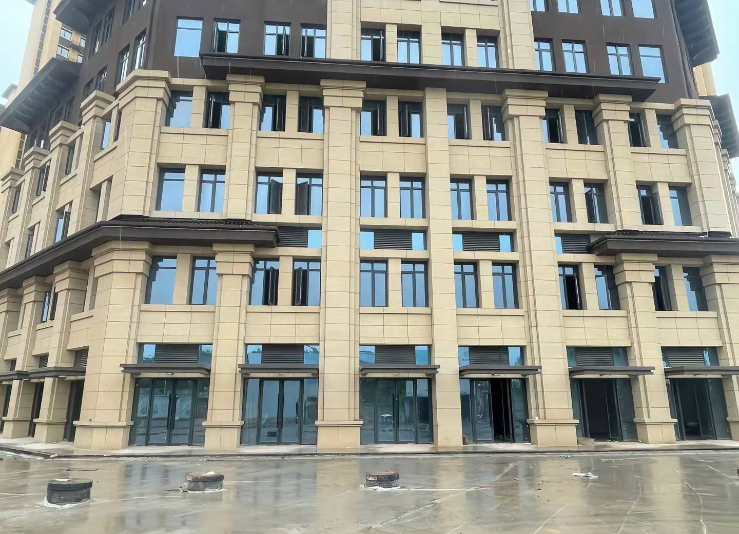 汕头 黄金麻花岗岩荔枝面小区外墙干挂