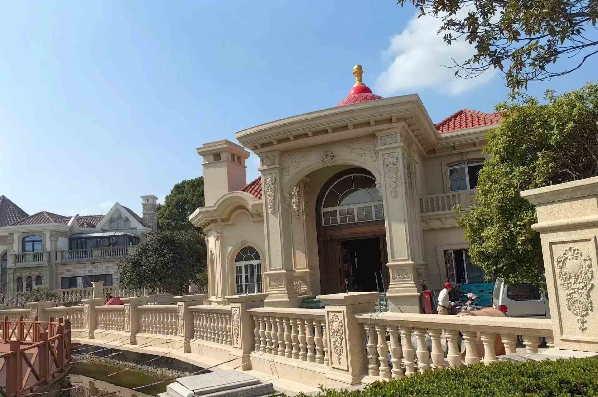 汕头 黄金麻花岗岩欧式别墅