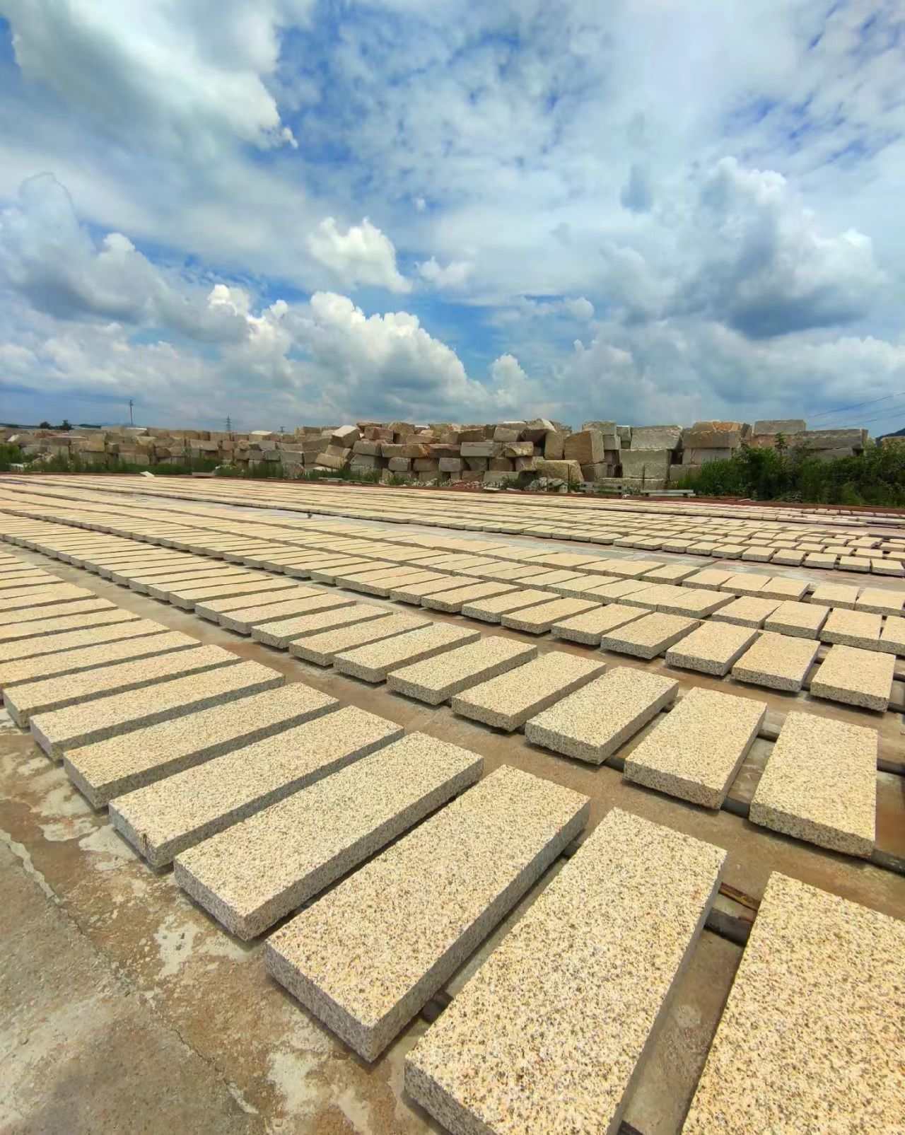 汕头 黄金麻花岗岩荔枝面地铺石防护中