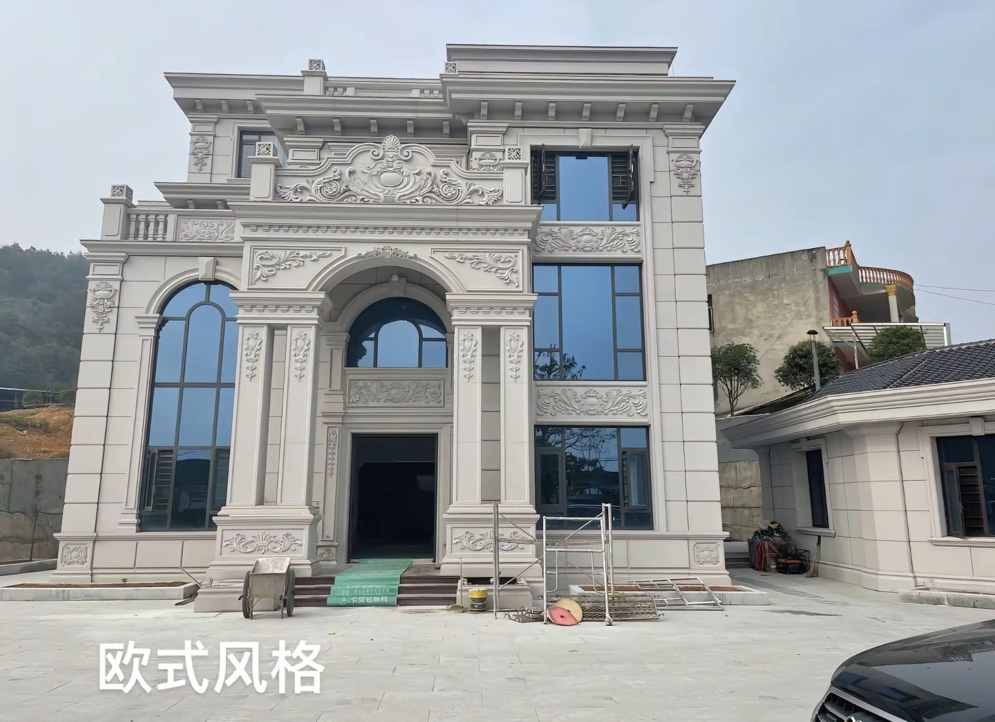 汕头 白麻花岗岩别墅外墙干挂