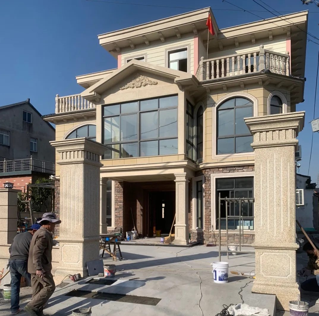 汕头 黄金麻花岗岩荔枝面别墅外墙干挂私家专属